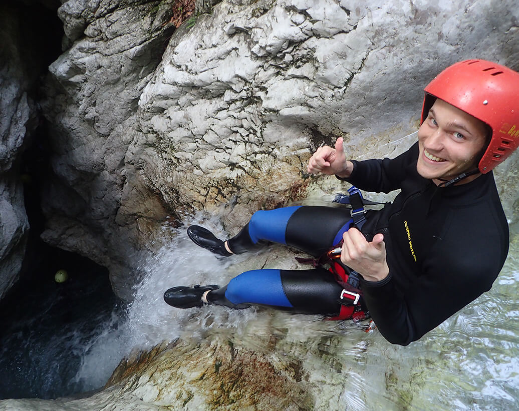 Kanyoning túra Bovec | Csúszásra készen a Sušec kanyonban
