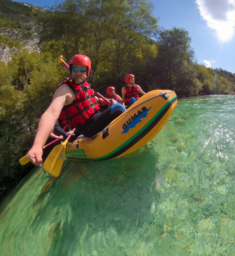 Vadvízi rafting Soča folyó, Bovec, Szlovénia
